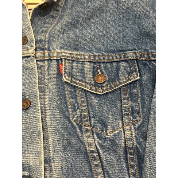 Vintage Levi's 77930-1206 Blue Denim Trucker Jacket Made in USA Size Small - Picture 5 of 7